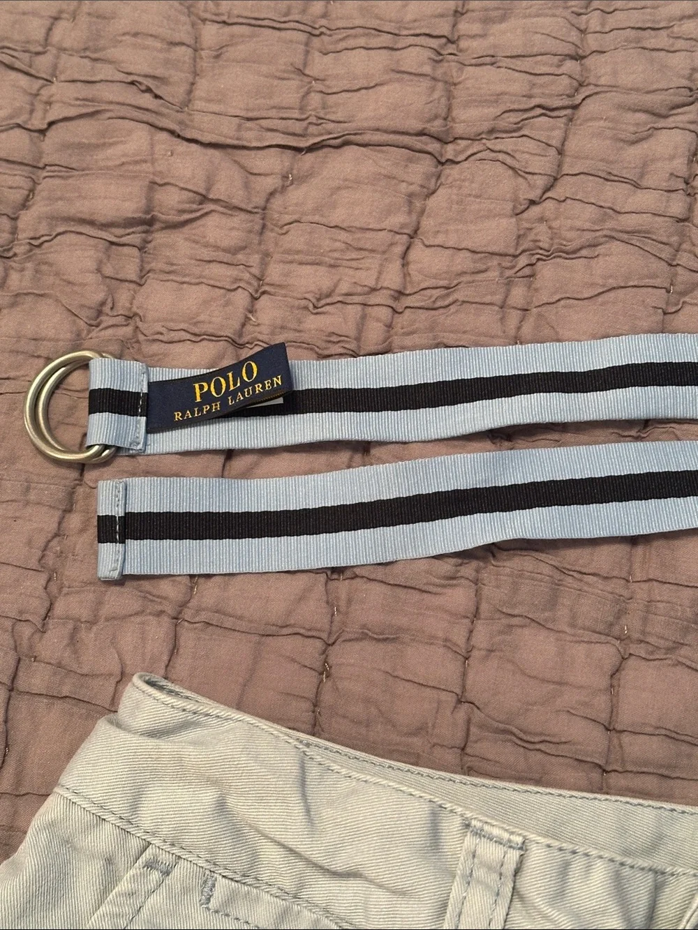 Polo Ralph Lauren Kids Light Blue Cotton Blend Chino Shorts size 8.